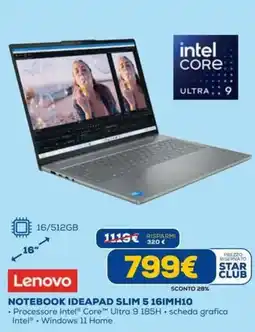 DIMOStore Lenovo notebook ideapad slim 5 16IMH10 offerta