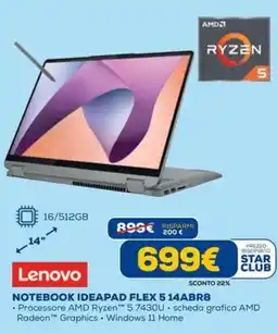 DIMOStore Lenovo notebook ideapad flex 5 14ABR8 offerta