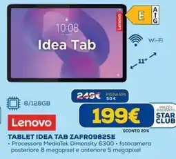 DIMOStore Lenovo tablet idea tab ZAFRO982SE offerta
