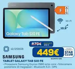 DIMOStore Samsung tablet galaxy TAB S10 FE offerta