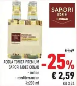 Conad Acqua tonica premium Sapori&Idee Conad offerta