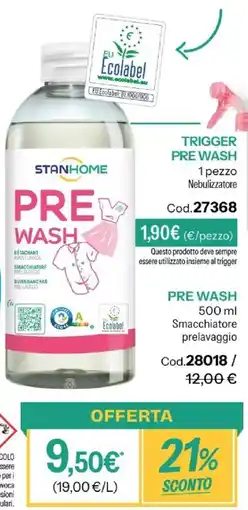 Stanhome Stanhome pre wash offerta