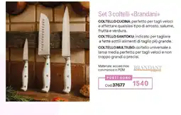 Stanhome Set 3 coltelli «Brandani» offerta