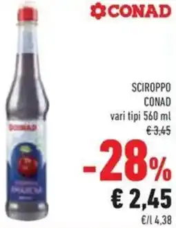 Conad Sciroppo Conad offerta