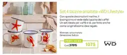 Stanhome Set 4 tazzine smaltate «WD Lifestyle» offerta