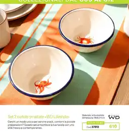 Stanhome Set 2 ciotole smaltate WD Lifestyle offerta