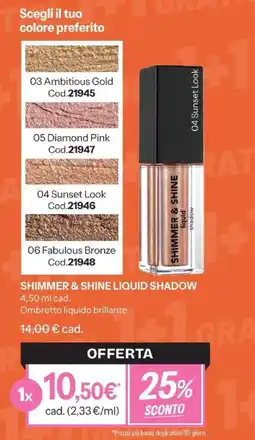 Stanhome Shimmer & shine liquid shadow offerta