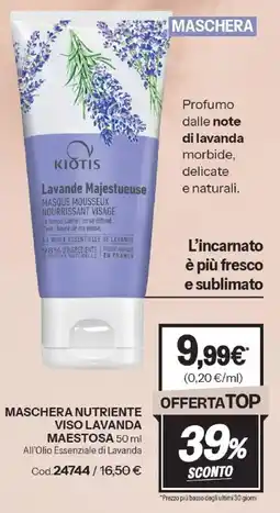 Stanhome KIOTIS MASCHERA NUTRIENTE VISO LAVANDA MAESTOSA offerta