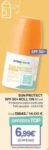 Stanhome Stanhome sun protect spf 50+ roll on offerta
