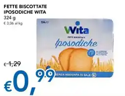 Migross Supermercati e Market Fette biscottate iposodiche Wita offerta