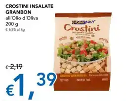 Migross Supermercati e Market Crostini Insalate Granbon all'Olio d'Oliva offerta