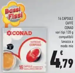 Conad 16 capsule caffè Conad offerta