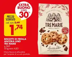Italmark Biscotti di Frolla Ancora Uno Tre Marie offerta