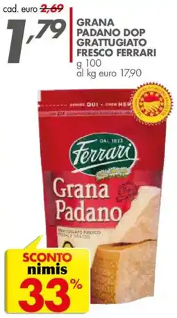 Italmark Grana Padano DOP Grattugiato Fresco Ferrari offerta
