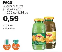 GrosMarket PAGO Succhi di frutta offerta