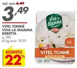 Italmark Vitel tonné Viva la mamma Beretta offerta
