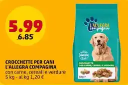 PENNY Crocchette per cani L'Allegria Compagnia offerta