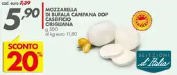 Italmark Mozzarella di Bufala Campana DOP Caseificio Cirigliana offerta