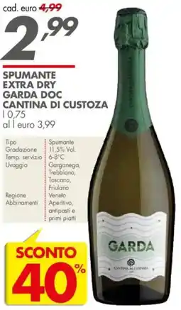 Italmark Spumante Extra Dry Garda DOC Cantina di Custoza offerta