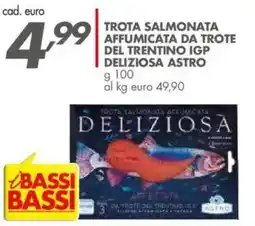 Italmark Trota salmonata affumicata da trote del trentino igp deliziosa astro offerta