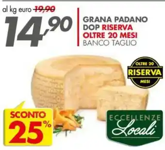 Italmark Grana padano 90 dop riserva oltre 20 mesi banco taglio offerta