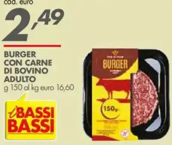 Italmark Burger con carne di bovino adulto offerta