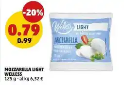 PENNY MOZZARELLA LIGHT WELLESS offerta