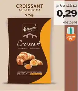 GrosMarket Croissant Albicocca Mongelo offerta