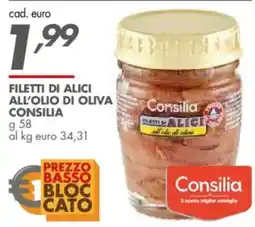 Italmark Filetti di alici all'olio di oliva Consilia offerta