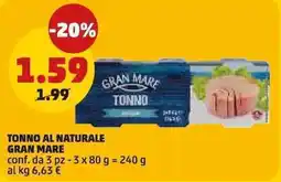 PENNY Tonno al naturale Gran Mare offerta
