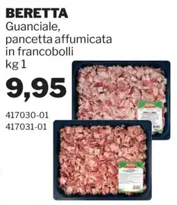 GrosMarket BERETTA Guanciale, pancetta affumicata in francobolli offerta