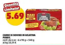 PENNY CARNE DI BOVINO IN GELATINA PENNY. offerta