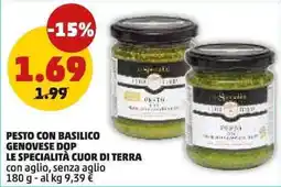 PENNY Pesto con basilico genovese dop le specialità cuor di terra offerta
