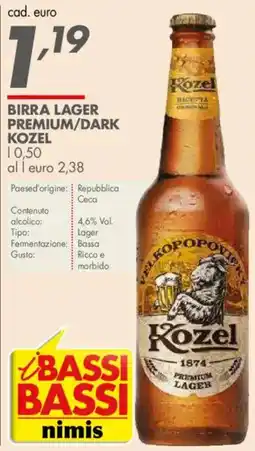 Italmark Birra Lager Premium/Dark Kozel offerta