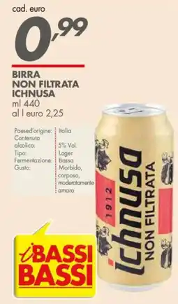 Italmark Birra non filtrata Ichnusa offerta