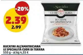 PENNY BUCATINI ALL'AMATRICIANA LE SPECIALITÀ CUOR DI TERRA offerta