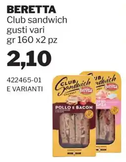 GrosMarket BERETTA Club sandwich offerta