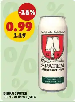 PENNY BIRRA SPATEN offerta