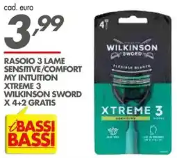 Italmark Rasoio 3 lame sensitive/comfort my intuition xtreme 3 wilkinson sword offerta