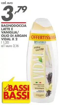 Italmark Bagnodoccia Latte e Vaniglia/ Olio di Argan Vidal offerta