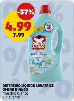 PENNY Detersivo liquido lavatrice Omino Bianco muschio bianco offerta