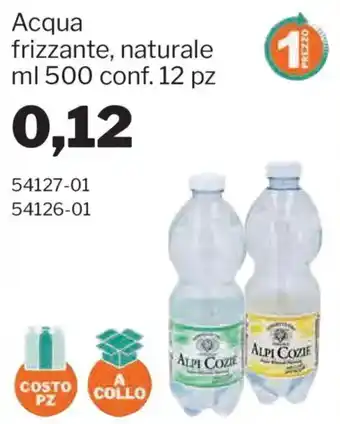 GrosMarket Acqua frizzante naturale Alpi Cozie offerta