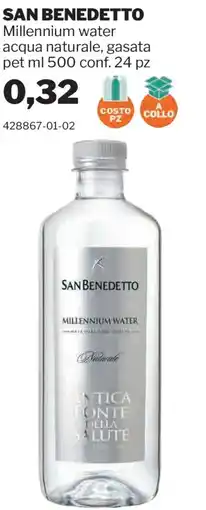 GrosMarket SAN BENEDETTO Millennium water offerta