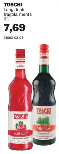GrosMarket TOSCHI Long drink fragola, menta offerta
