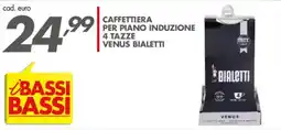 Italmark Caffettiera per piano induzione 4 tazze Venus Bialetti offerta