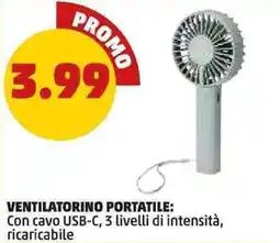 PENNY Ventilatorino portatile offerta