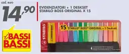 Italmark Evidenziatori + 1 deskset stabilo boss original offerta