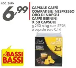 Italmark Capsule caffè compatibili Nespresso Oro di Napoli Caffè Bernini offerta