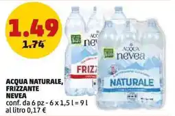 PENNY Acqua Naturale Frizzante Nevea offerta