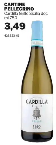 GrosMarket Cantine Pellegrino Cardilla Grillo Sicilia doc offerta